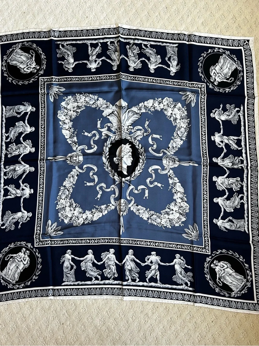 Carlisle “Wedgewood” Luxury Silk Scarf